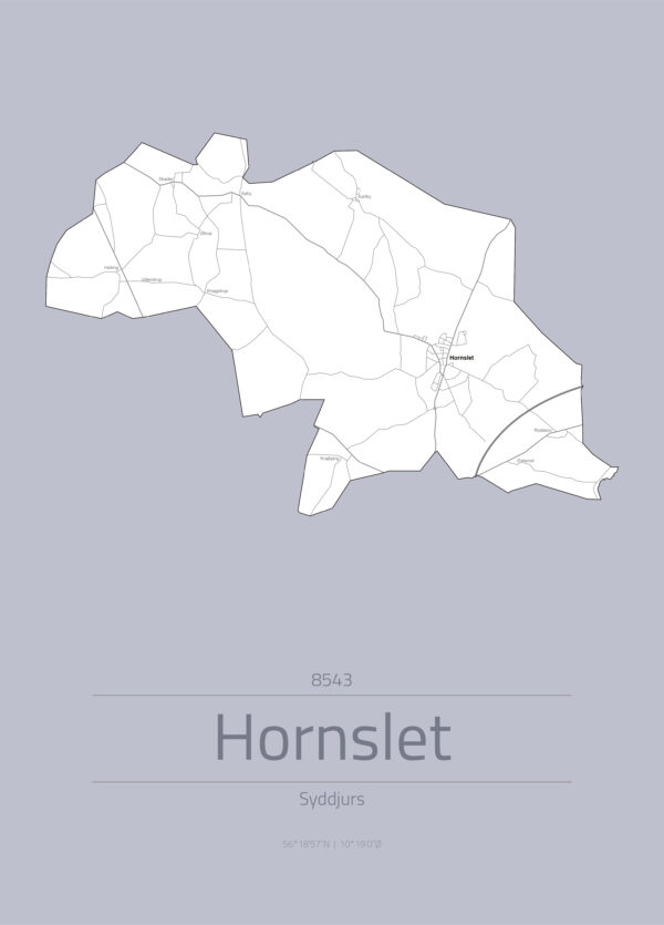 Hornslet by plakat