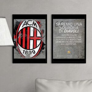 AC Milan - logo-citat plakat
