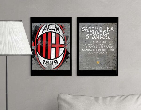 AC Milan - logo-citat plakat