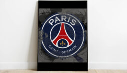 Paris Saint-Germain F.C. kunstplakat med fed grafisk layout