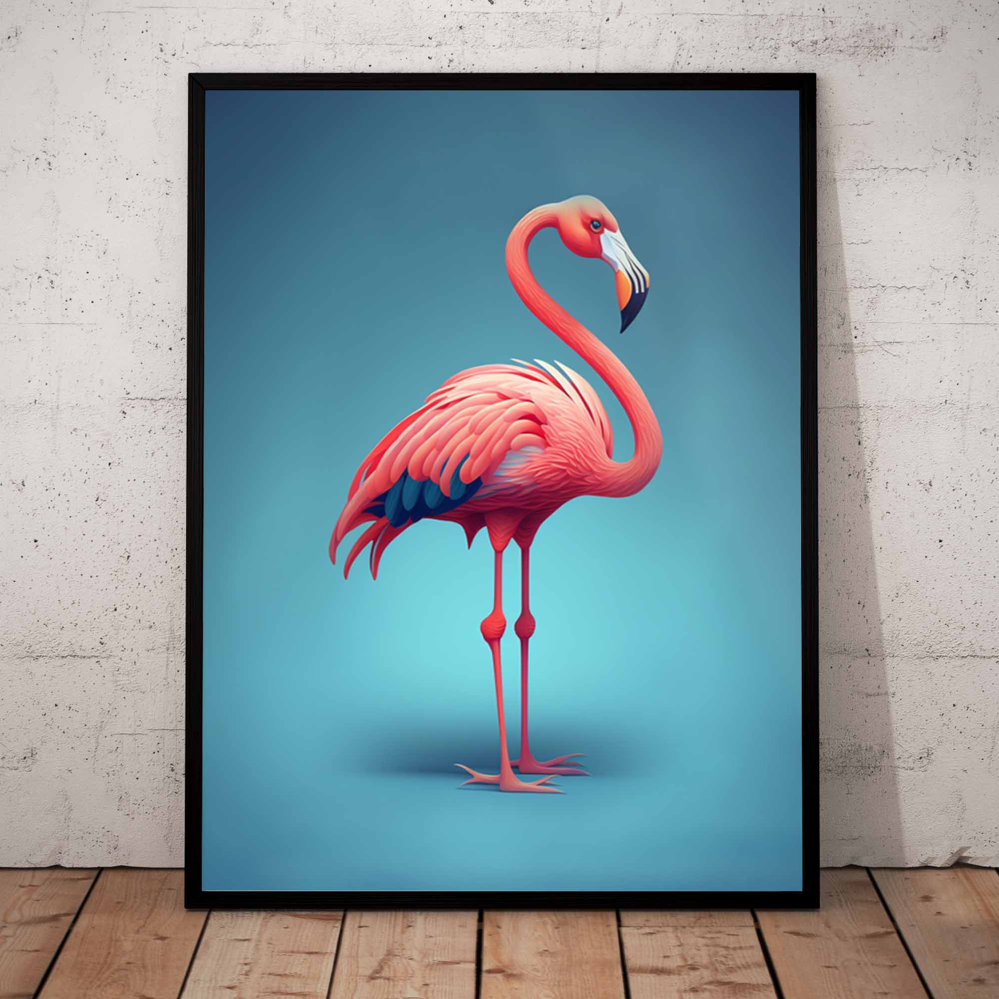 Flamingo 4_Poster in frame front