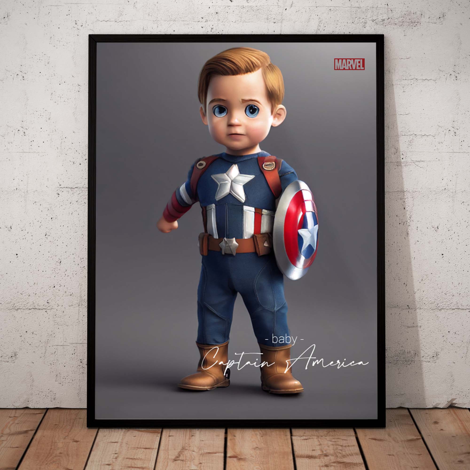 Captain Marvel - Poster in frame front