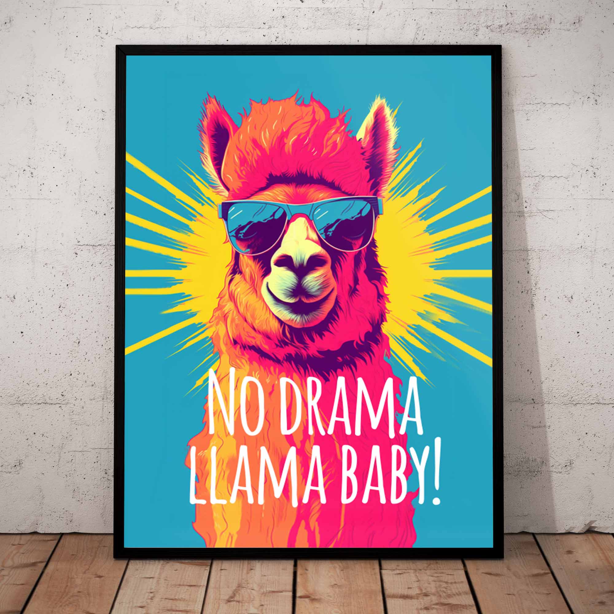 Llama - drama - Poster in frame front