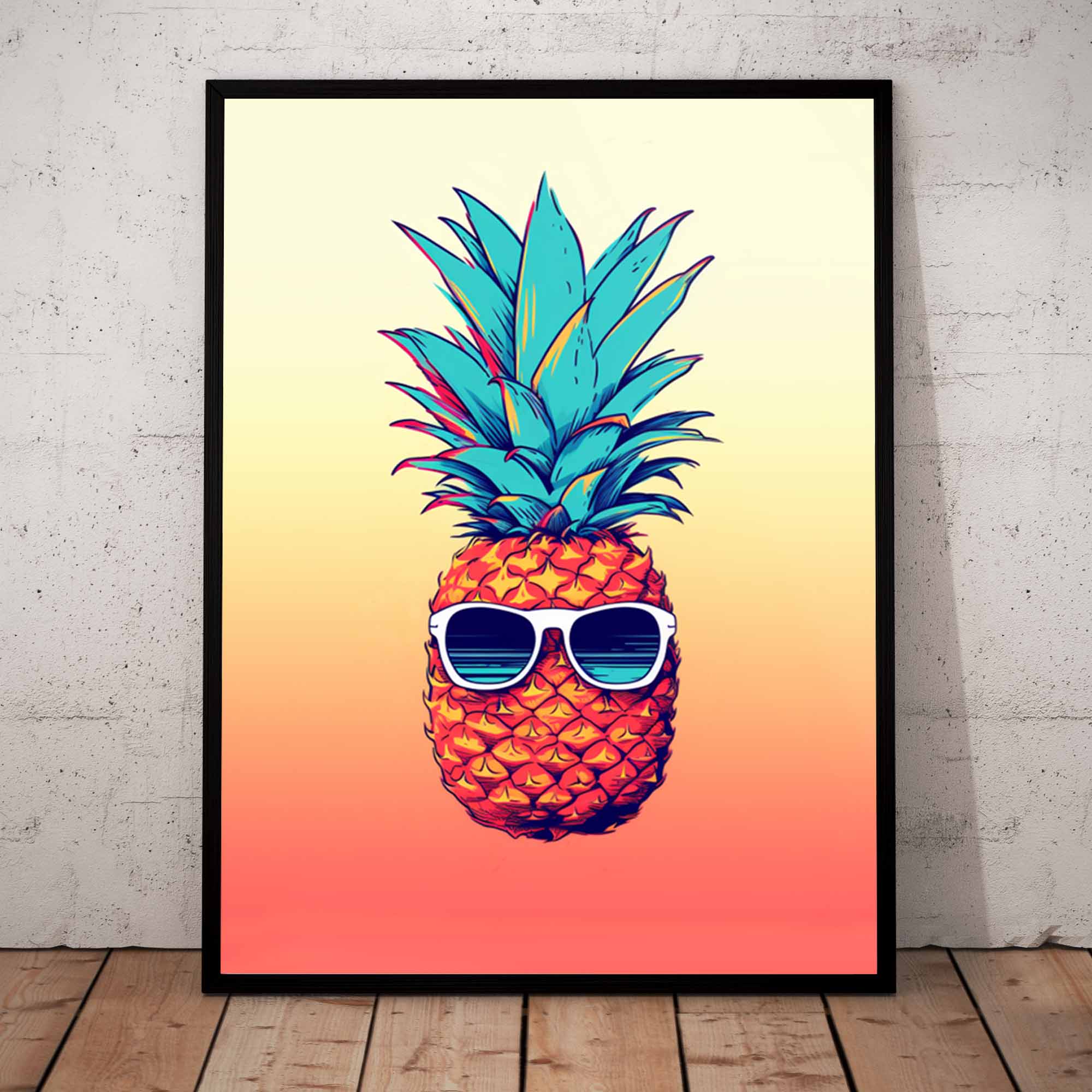 Pineapple B - Poster in frame front