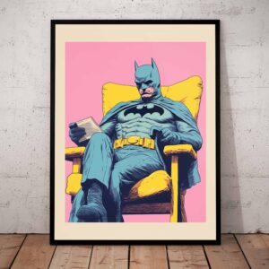 Batman pink leisure - Poster in frame front