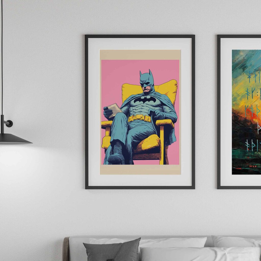 Batman pink leisure - Poster - over bed